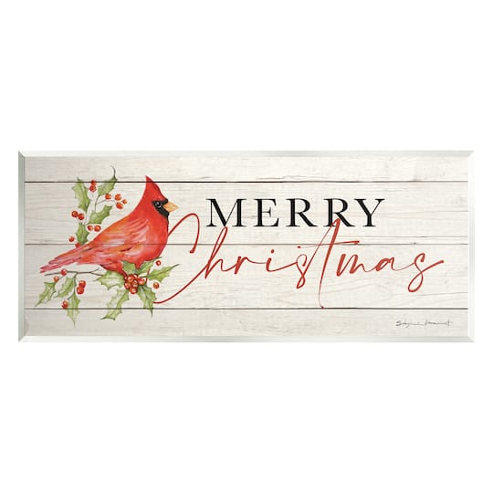 Stupell Industries Merry Christmas Cardinal Wall Plaque Art